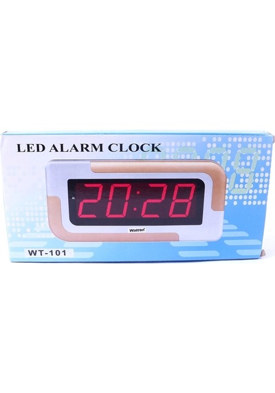Lcd Masa Duvar Saati Wt-101 Antrasit Melanj