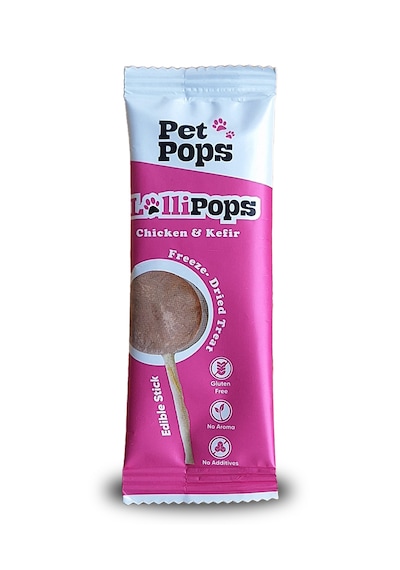 Petpops Kedi Köpekler İçin Tavuklu Kefirli Lolipop Kedi Ödülü 10'lu