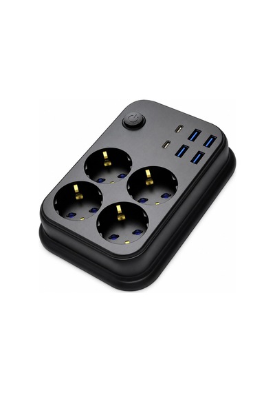 Coverzone Termal Akım Korumalı Uzatma Kablosu 4 Priz 4 Usb 2 Type