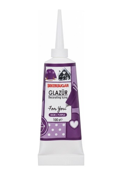 Mor Glazür 100 Gr Pasta Ve Kurabiye Dekor Glaze Kaplama
