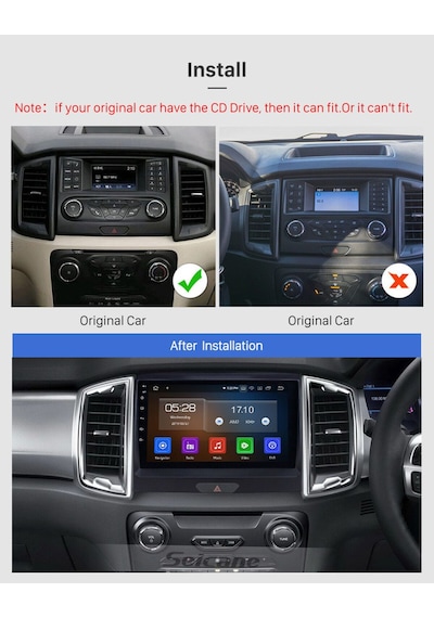 Ford Ranger 2015+uyumlu Multimedya Navigasyon Usb Kamera Carplayer 4 Ram