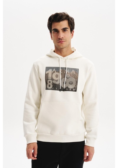 AR-MA Arma Erkek Kapüşonlu Kanguru Cepli 3 İplik Baskılı Şardonlu Regular Fit Sweatshirt K30254628702 Ekru AR-MA Arma Erkek Kapüşonlu Kanguru Cepli 3 İplik Baskılı Şardonlu Regular Fit Sweatshirt K30254628702 Ekru