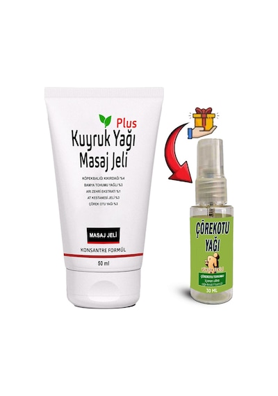 Kuyruk Yağı Masaj Jeli Plus 1 Tane 50 Ml Konsantre Formül + Çörek Otu Yağı