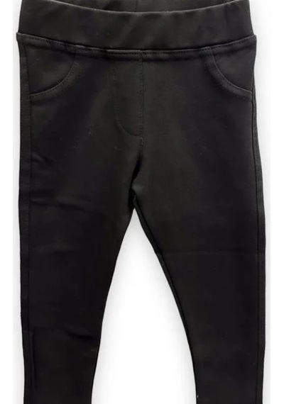 Woo Rage Kız Çocuk Beli Lastikli Pamuklu Tayt Pantolon-11455 SiYAH
