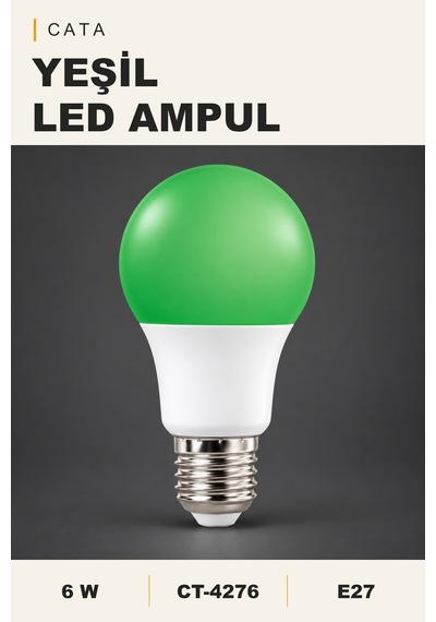 Cata 6w E27 Yeşil Led Ampul