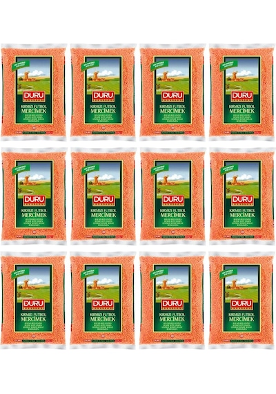 Duru Kırmızı Futbol Mercimek 12 x 1 KG