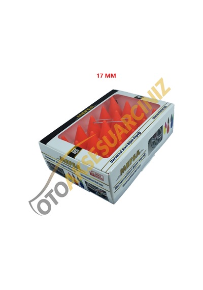 A Kalite Mefsa Bijon Kapağı Sivri 17 Mm Turuncu 20 Li Set