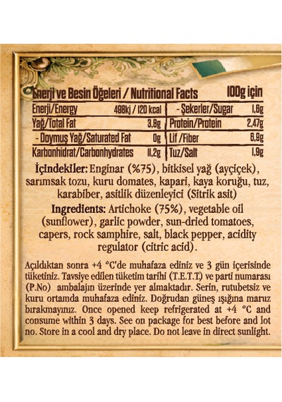 Talia Bebek Enginar Salatası 340g