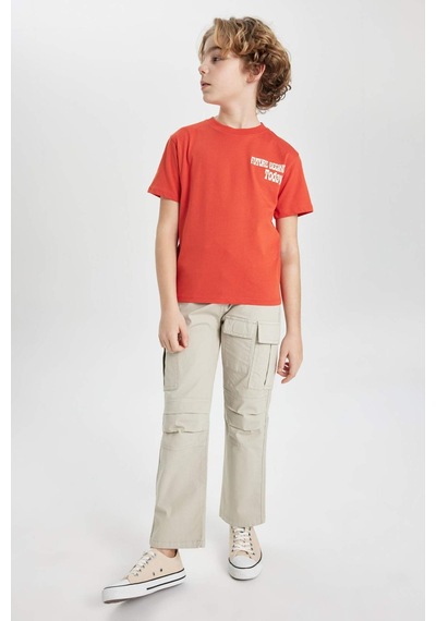 DeFacto Erkek Çocuk Kargo Cepli Düz Paça Gabardin Pantolon B5924A824SPBG732 DeFacto Erkek Çocuk Kargo Cepli Düz Paça Gabardin Pantolon B5924A824SPBG732