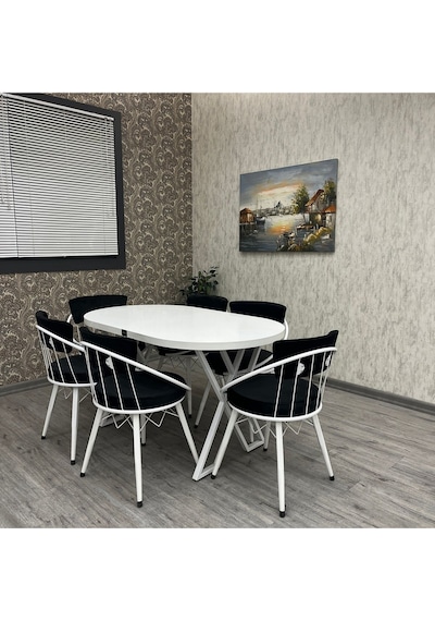 Selenit Mutfak Yemek Masası Takımı- 6 Kişilik Mutfak Masa Sandalye Takımı- Mutfak Masası Takımı Beyaz Selenit Mutfak Yemek Masası Takımı- 6 Kişilik Mutfak Masa Sandalye Takımı- Mutfak Masası Takımı Beyaz