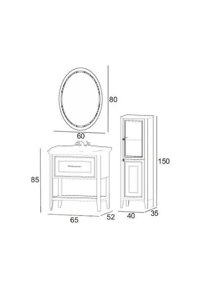 Denko Öykü 65 Cm Antrasit Banyo Dolabı Takımı Ve Boy Dolabı Antrasit Denko Öykü 65 Cm Antrasit Banyo Dolabı Takımı Ve Boy Dolabı Antrasit