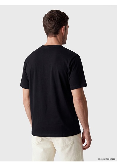Lcwaıkıkı Classic Siyah Regular Fit %100 Pamuk Erkek Tişört