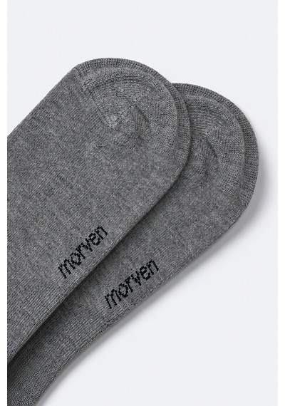 Morven Erkek Gri Bambu Düz Desen Patik Çorap 26yc019001100 Gri