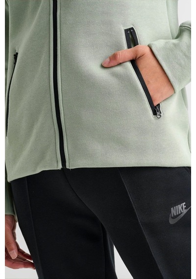 Nike Sportswear Tech Fleece Full Zip Hoodie Dark Heather Black Kadın Kapüşonlu Sweatshirt Su Yeşili Yeşil Nike Sportswear Tech Fleece Full Zip Hoodie Dark Heather Black Kadın Kapüşonlu Sweatshirt Su Yeşili Yeşil