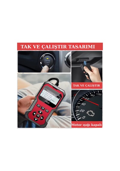 Obd2 Araba Otomobil Arıza Tespit Cihazı Tüm Araçlara Uyumlu Hata Okuma Silme Işık Söndürme - 822170237