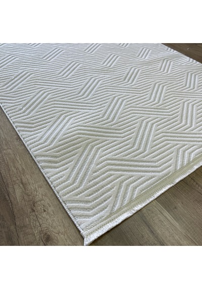 Hoom Rugs Markiz 1092 Krem Modern Pamuk Taban Halı Krem