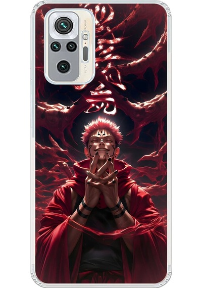 Xiaomi Redmi Note 10 Pro Uyumlu Şeffaf Kılıf Jujutsu Kaisen 1 Tasarımlı