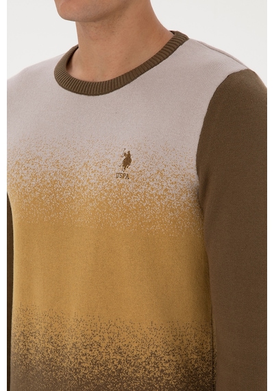 U.S. Polo Assn. Erkek Regular Fit Bisiklet Yaka Haki Kazak 50314985-VR027