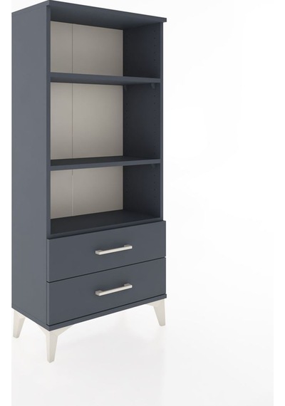 Hyperion Dolap 3 Raflı 2 Çekmeceli 60x44x134 Antrasit-antrasit Antrasit