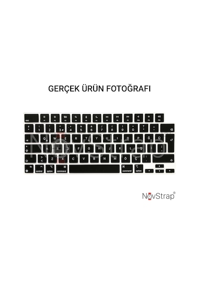 Novstrap Apple Uyumlu MacBook Pro 16 İnç M3 A2991 İle Parlak Kılıf + Siyah Klavye Kılıfı + Film Karışık Çok Renkli