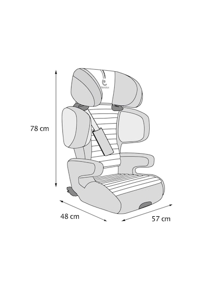 Renolux Renofix 2 Softness Isofix Oto Koltuğu 100 - 150 Cm 15-36 Kg Oto Koltuğu Siyah