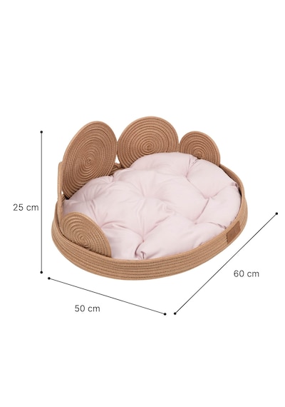 Reyo Max Design Maxie Queen Su Geçirmez Kedi Yuvası Ve Köpek Yatağı Pudra Yazlık, Rahat Ve Dayanıklı Evcil Hayvan Yatağı