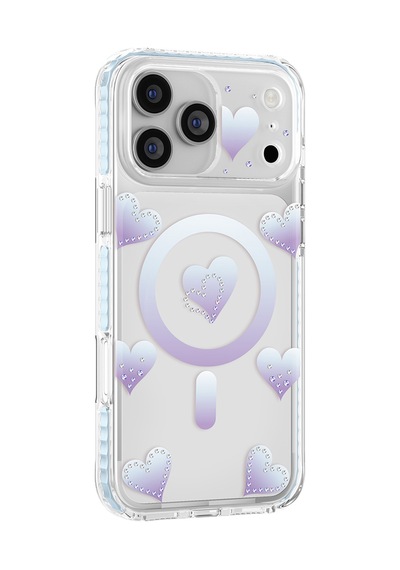 İphone 17 Pro Max Uyumlu Kılıf M-safe Şarj Özellikli Zore Paris Elvo Sert Pc Kapak Mavi