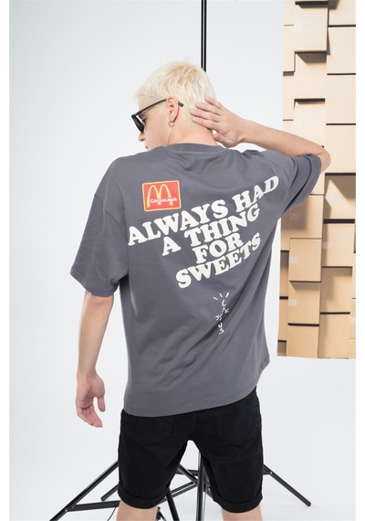 Flood Of Style Erkek Applepie Cactusjack Tshirt Antrasit Gri