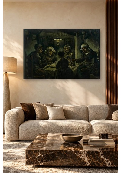 Fida Van Gogh Patates Yiyenler Canvas Tablo Çok Renkli