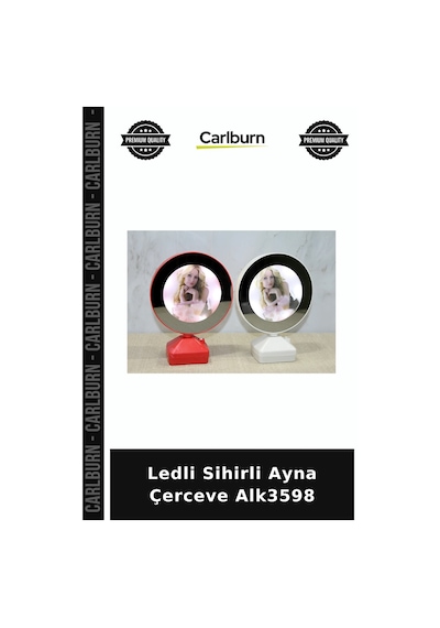 Özel Üretim Işıklı Dekoratif  Masaüstü Modern Ledli Sihirli Ayna Çerceve Alk3598