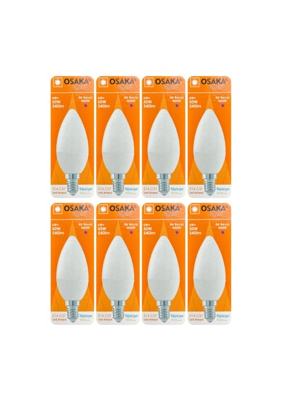 Tr 6w 50w Günışığı 4000k E14 Duylu Led Mum Ampul, 8 Adet Genel