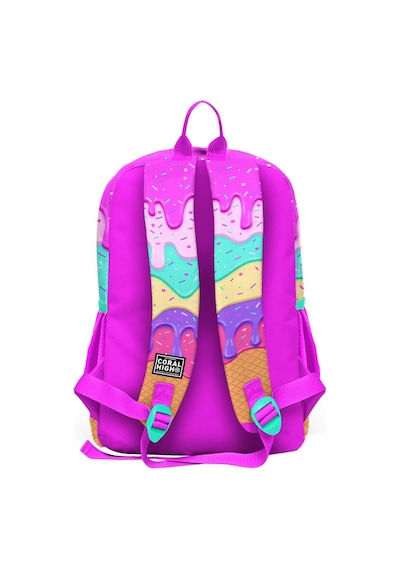Coral High Kids Pembe Rengarenk Dondurma Desenli 3 Lü Okul Çanta Seti Set0123731