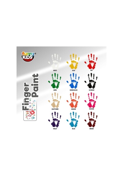 Funny Kids Funny Kids Parmak Boyası 12 Renk X 25 Ml Set Tek Renk