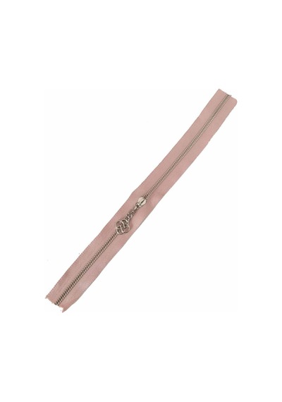 Angel Çanta Aksesuar Başlıklı Fermuar 40 Cm Gümüş Metal Pudra