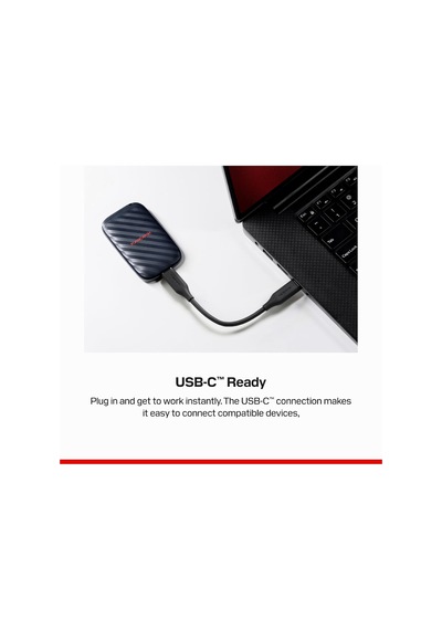 Taşınabilir Sürücü 1 Tb - 600 Mb/sn'ye Kadar Okuma Hızı - Siyah