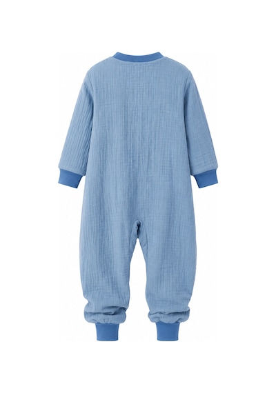 Babyhola Çocuk Uyku Tulumu 1-8 Yaş Unisex Uzun Kollu 1 Tog %100 Pamuk Müslin 2706 Mavi