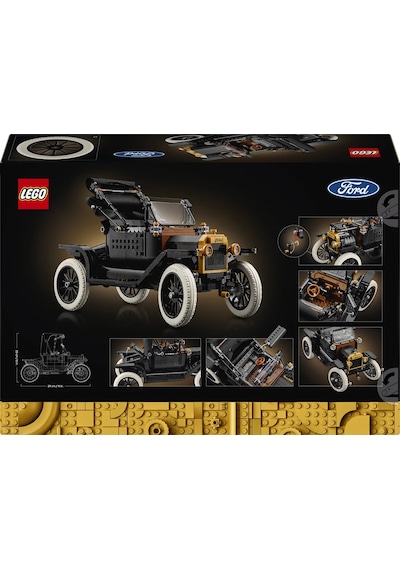 LEGO® Icons Ford Model T 11376 - Yetişkinler için Açılan Tavan İçeren Klasik Dekoratif Otomobil Modeli Yapım Seti (1060 Parça)