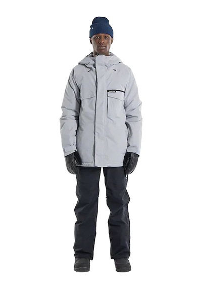 Burton Covert 20 Erkek Gri Snowboard Ceketi Silver Sconce