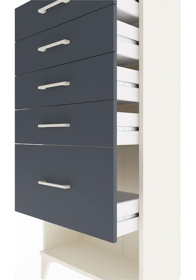 Arges Dolap 5 Çekmeceli 60x30x134 Aytaşı-antrasit Aytaşı