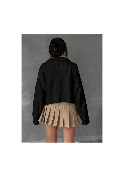 Cloudy Kids Kadın Oversize Fermuarlı Crop Triko Kazak Günlük Kullanım Mevsimlik Siyah - 607293446 Siyah Cloudy Kids Kadın Oversize Fermuarlı Crop Triko Kazak Günlük Kullanım Mevsimlik Siyah - 607293446 Siyah
