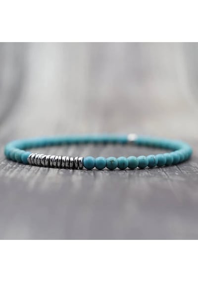 Firuze Hematit Bileklik - El Yapımı Unisex Takı 4mm Çok Renkli