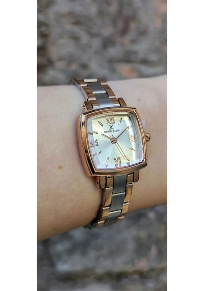 Daniel Klein Dke.1.10839-6 Kare Kadran Metal Kordon Metal Kasa 3 Atm Suya Dayanıklı Metalik-rose Renk Kadın Kol Saati Rose Gold - Gümüş