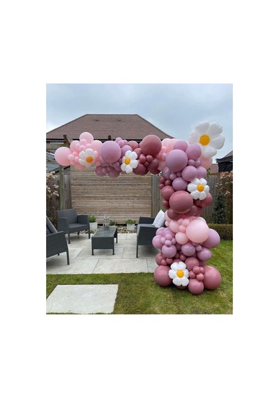 Retro Rosewood Makaron Pembe Toz Pembe Ve Yaban Çileği Balon Zinciri 100 Adet Mix