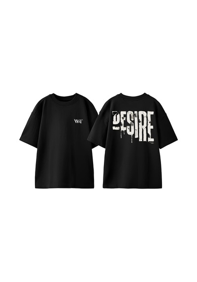 Thewert What The Hell Tasarım Sırt Baskılı Pamuk Siyah Oversize T-shirt