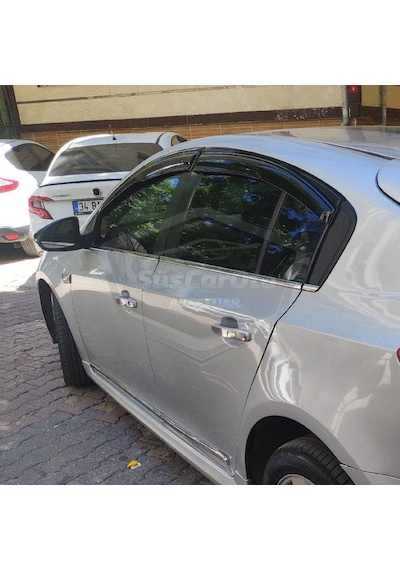 Chevrolet Cruze Uyumlu Mugen Cam Rüzgarlığı Seti Piano Black 4'lü İthal (00) (ŞüsCarOto Aksesuar)