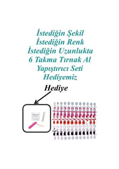 24 Adet Renkli Mat Kısa Takma Tırnak Oval-kare 1051 Haki