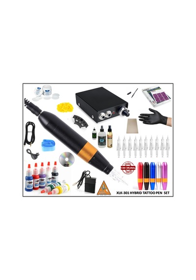 Xl-301 Hybrıd Siyah Renk Tattoo Pen Dövme Makinası Seti - Swıss M
