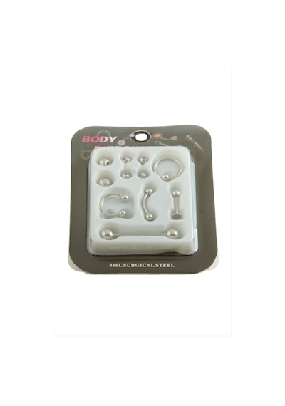 Piercing - 105 - Set 11 Adet - Csmo-tex - Gümüş Rengi