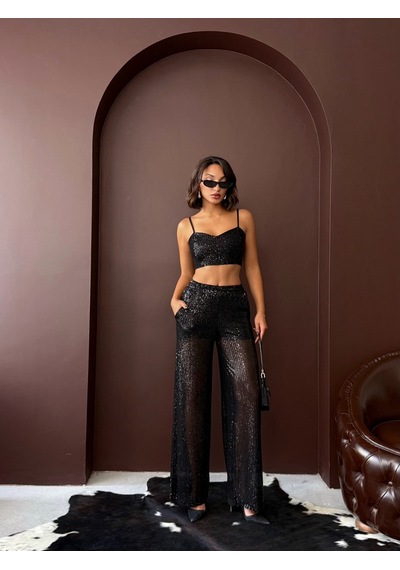 Verymoda F 1978 Pullu Pantollon Siyah
