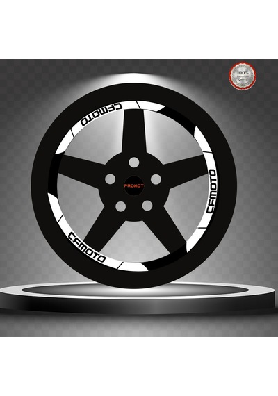 Cf Moto Geniş Reflektif Beyaz Jant Şeridi